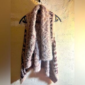 Free People Sweater Vest Cream Beige M/L